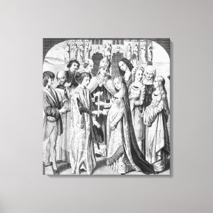 Giftermål i Henry VI och Margaret of Anjou Canvastryck