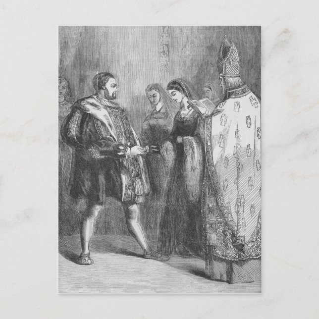Giftermål i Henry VIII och Catherine Parr Vykort (Framsida)