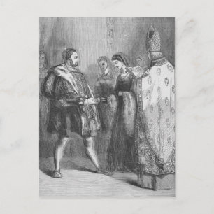 Giftermål i Henry VIII och Catherine Parr Vykort