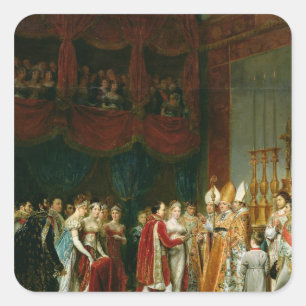 Giftermål i Napoleon I och Marie Fyrkantigt Klistermärke
