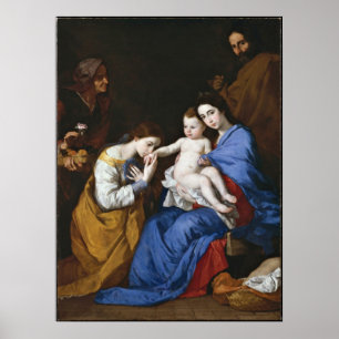 Giftermål i St. Catherine av Jusepe de Ribera Poster