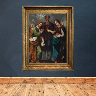 Giftermål i Virgin-Religiösan Christian Bröllop Poster