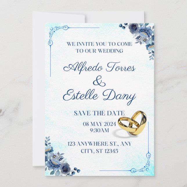 giftermål inbjudningar (Framsida)