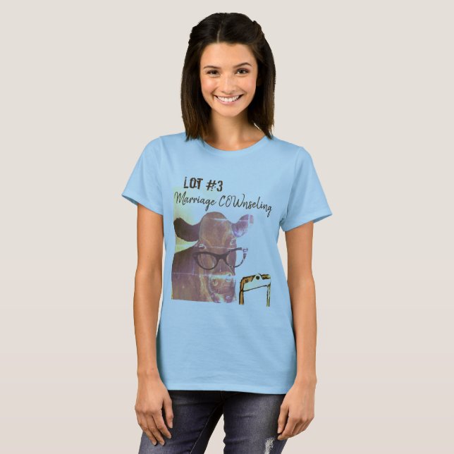Giftermål "ko " som nseling t shirt (Hel framsida)