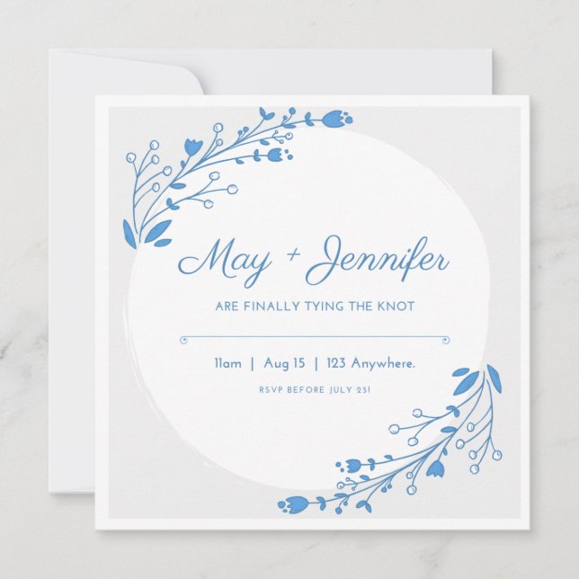 giftermål-kortet kärlek och spetskompetens inbjudningar (Framsida)