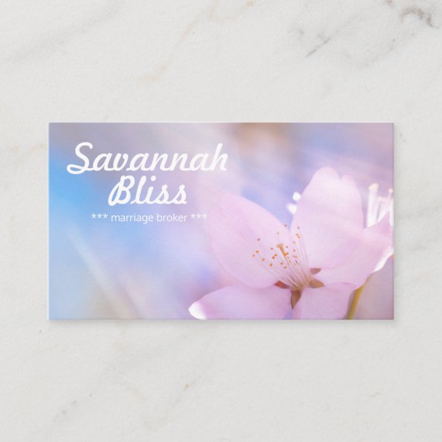 Giftermål mäklare rosa anpassade visitkort (Framsida)