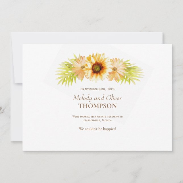 Giftermål, meddelande Rustic Pavisserligen-färgad  (Framsida)