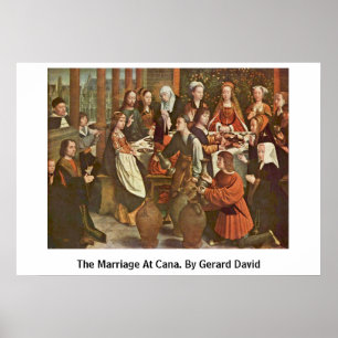 Giftermål på Cana. Vid Gerard David Poster