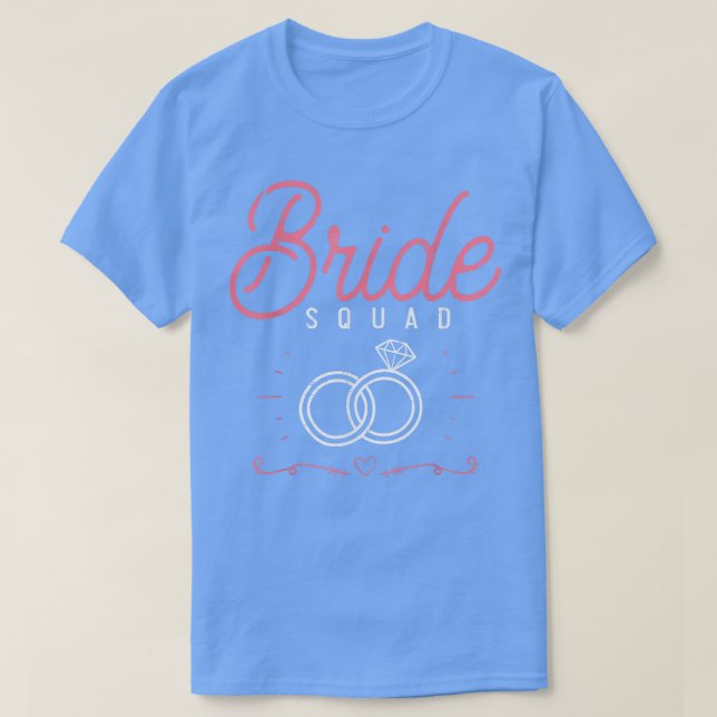 Giftermål Party Bride Squad Bachelorette Party Wom T Shirt (Design framsida)