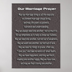Giftermål Prayer - konst poster