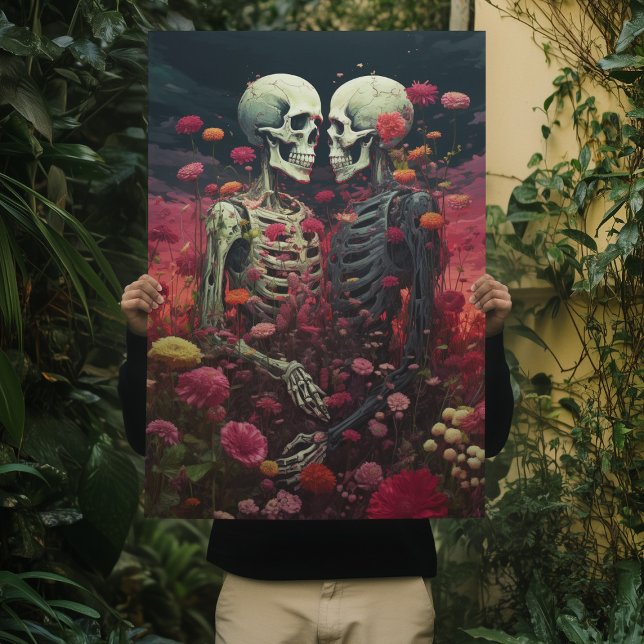 Giftermål Skeletons Abstrakt Art Halloween Poster (Skapare uppladdad)