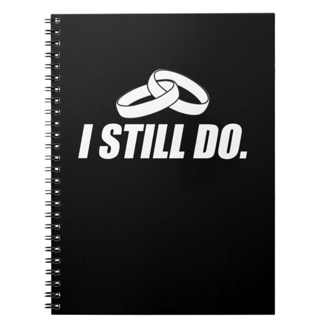 Giftermål som jag stillar gör gåvan anteckningsbok (Framsidan)