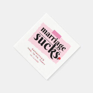 Giftermål Sucks! Funny Divorce Announcement Party Pappersservett