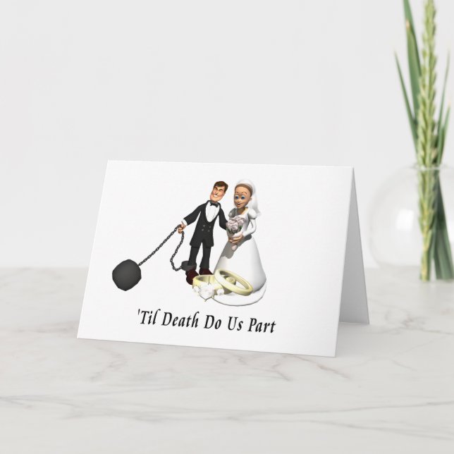 Giftermål: "Til Death do us part" Kort (Framsida)