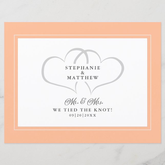 Giftermål Vi Knöt Knuten Herr & Fru Peach Postkort (Framsida)