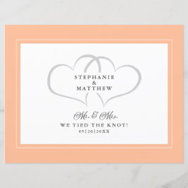 Giftermål Vi Knöt Knuten Herr & Fru Peach Postkort