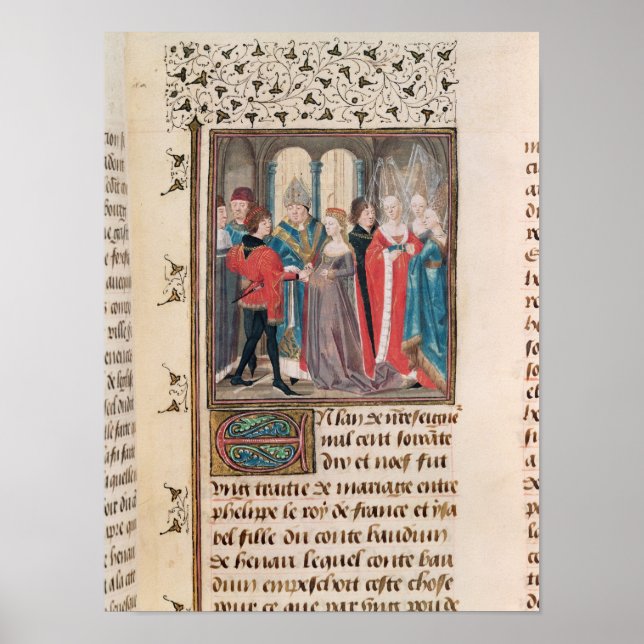 Giftermål vid Philippe Auguste Kung i Frankrike Poster (Framsidan)