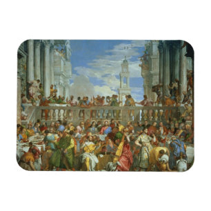 Giftermålfestmåltiden på Cana, c.1562 (olja på Magnet