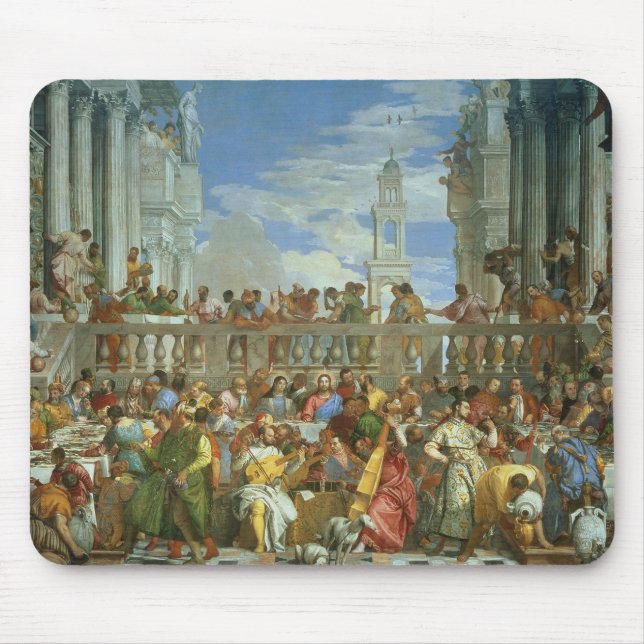 Giftermålfestmåltiden på Cana, c.1562 (olja på Musmatta (Framsidan)