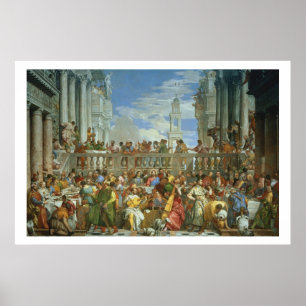 Giftermålfestmåltiden på Cana, c.1562 (olja på Poster