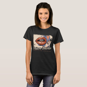 Giftförgiftad medelålderskris Retro Pop Art Läppar T Shirt