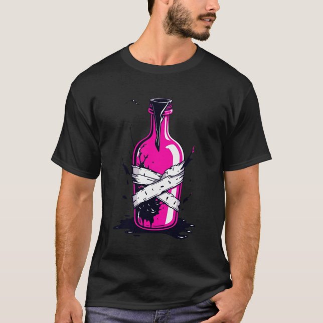 giftig rosa botar t shirt (Framsida)