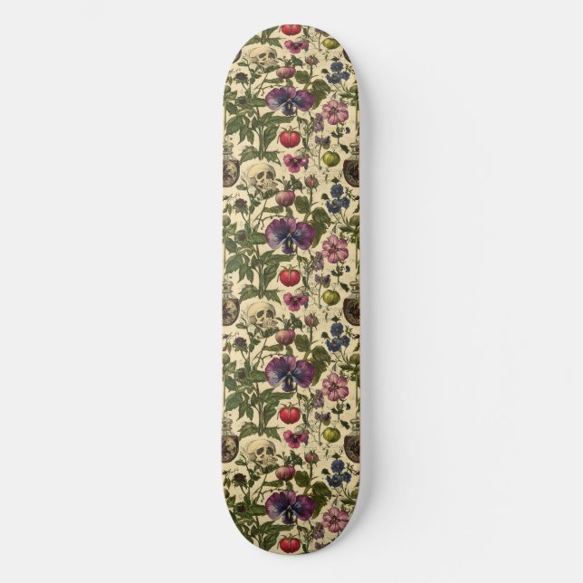 Giftiga kronblad mini skateboard bräda 18,5 cm (Framsida)