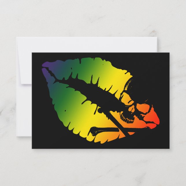 giftiga läppar inbjudningar (Framsida)