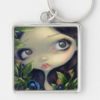 "Giftiga skönhetar mig: Belladonna" Keychain Fyrkantig Silverfärgad Nyckelring