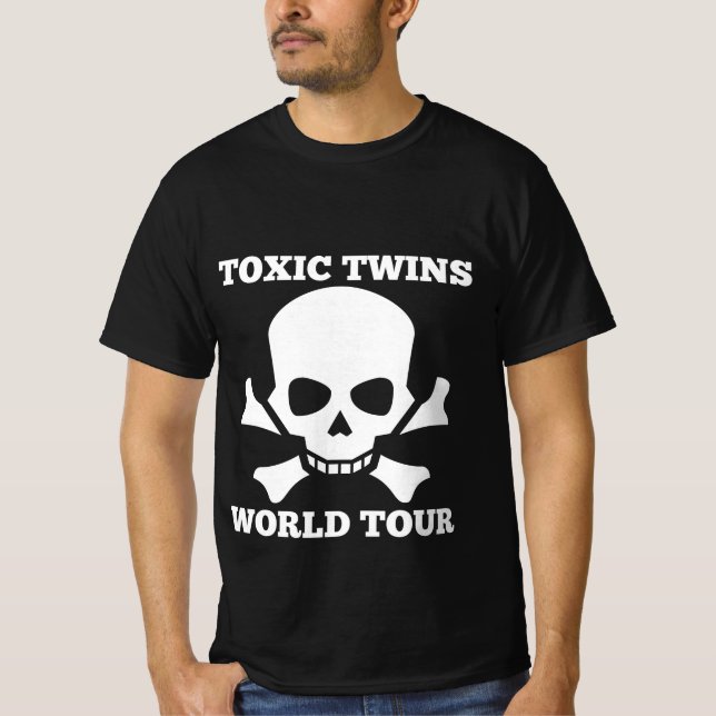 Giftiga twillingar, världsrundtur t shirt (Framsida)