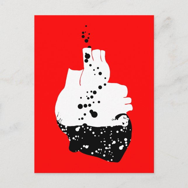 giftigt hjärta vykort (Framsida)