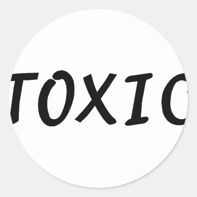 Giftigt Runt Klistermärke (Framsida)