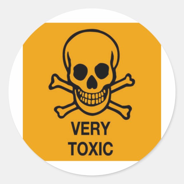 Giftigt Runt Klistermärke (Framsida)