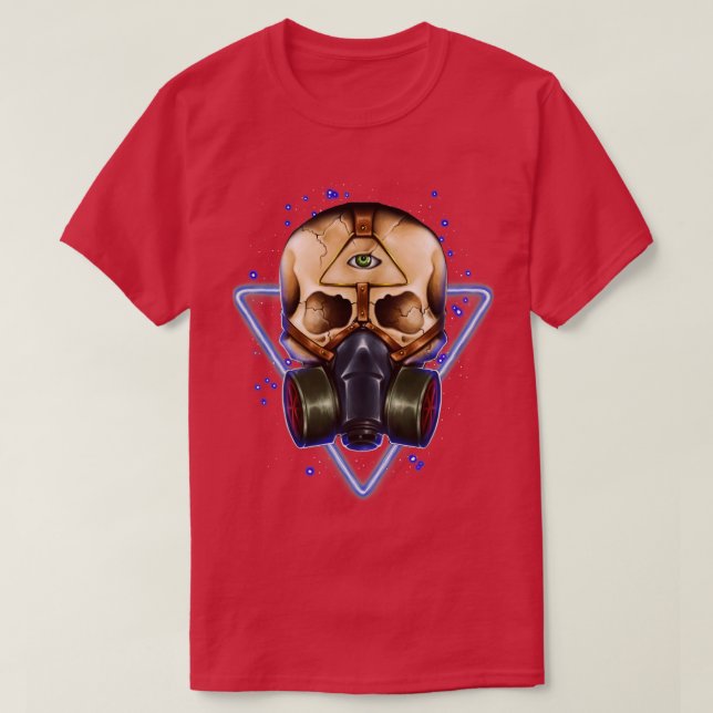 Giftigt skal med mask t shirt (Design framsida)