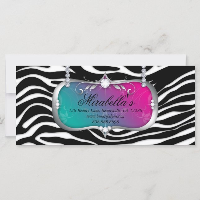 Giftintyg Mode Salon Jewelry Blue Rosa (Framsida)