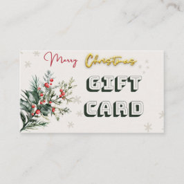 Giftkort $100 christmas visitkort