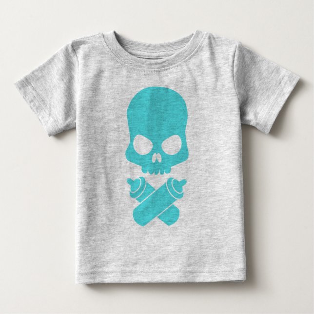 Giftlig flaska - i blått! tee (Framsida)