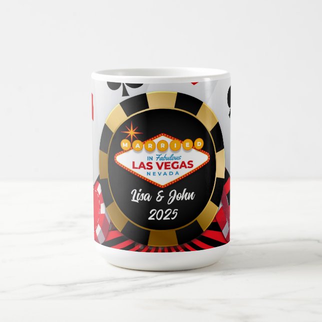 Giftmugg med Vegas Poker Chip Kaffemugg (Center)
