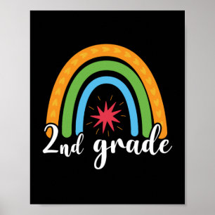 Gifts 2:a lärare 2:a Klass-regnbågen Poster