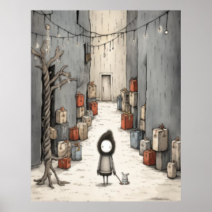Gifts Alley Illustration Poster