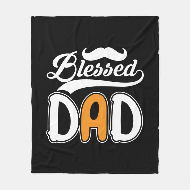 Gifts Dad | Blessed Dad Fleecefilt (Framsidan)