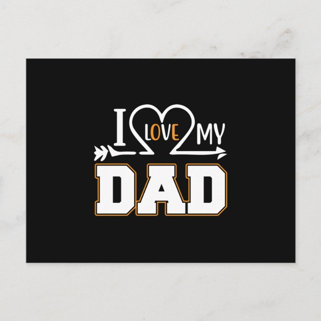 Gifts Dad | I Love My Father Vykort (Framsida)