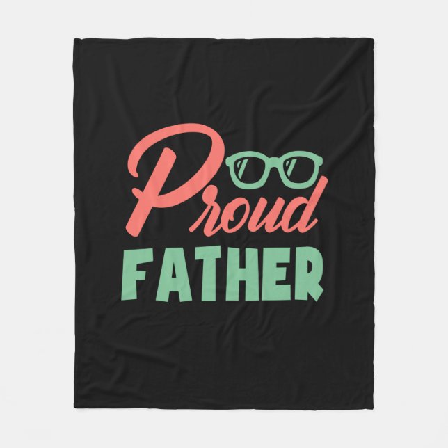 Gifts Dad | Proud Father Fleecefilt (Framsidan)