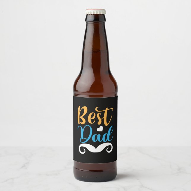 Gifts Far | Bästa Pappa Ölflaska Etikett (Framsida)