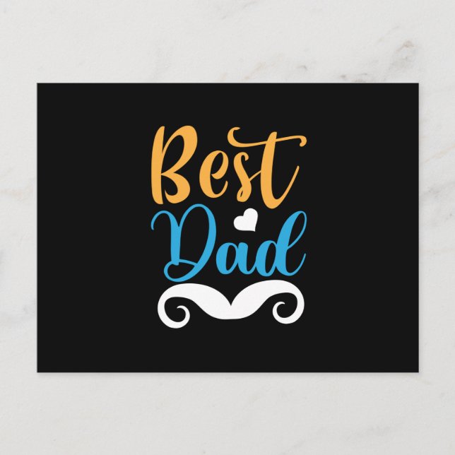 Gifts Father | Best Dad Vykort (Framsida)