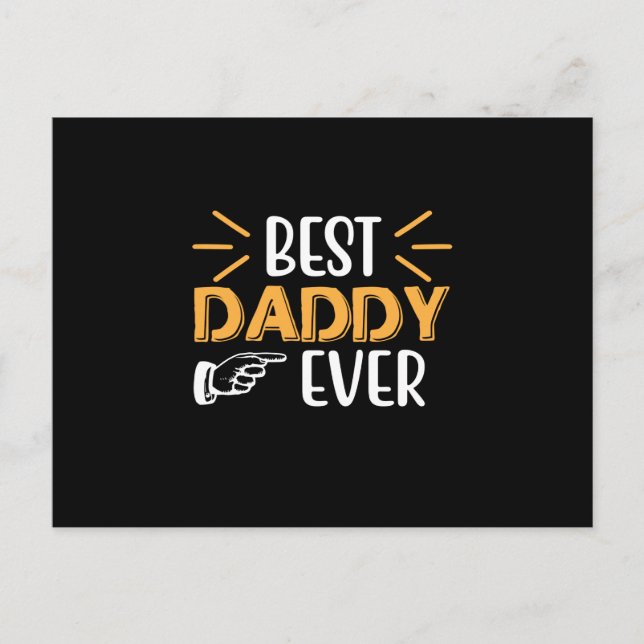Gifts Father | Best Daddy Ever Vykort (Framsida)