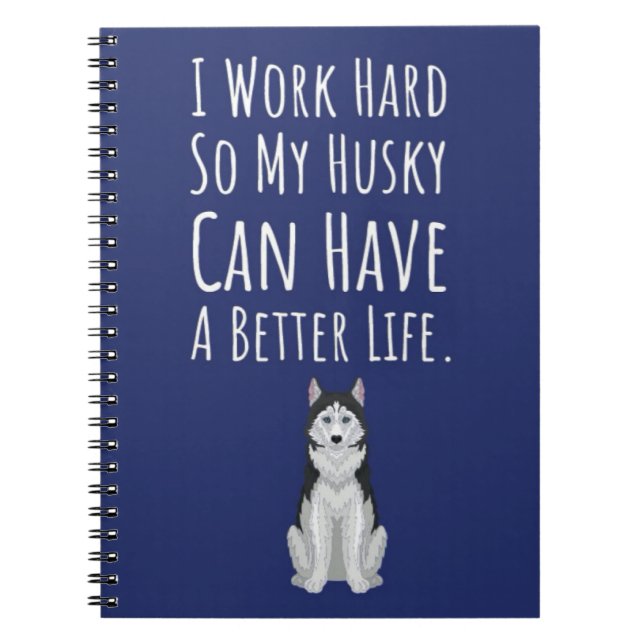Gifts For Husky Owners Lovers Pet Siberian Dog Anteckningsbok (Framsidan)