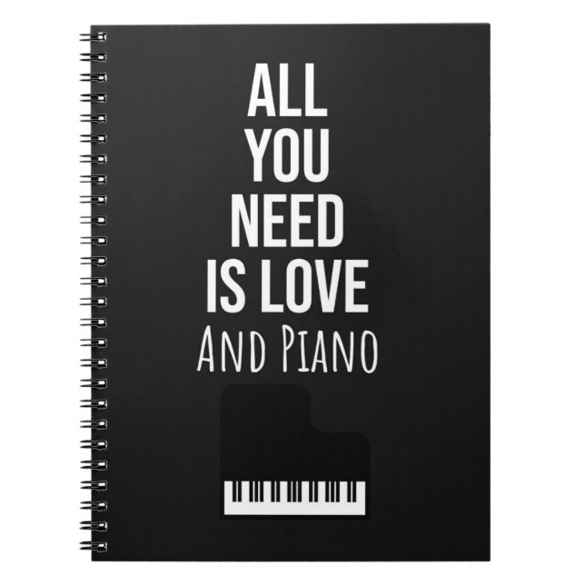 Gifts For Piano Enthusiasts Player Music Musician Anteckningsbok (Framsidan)