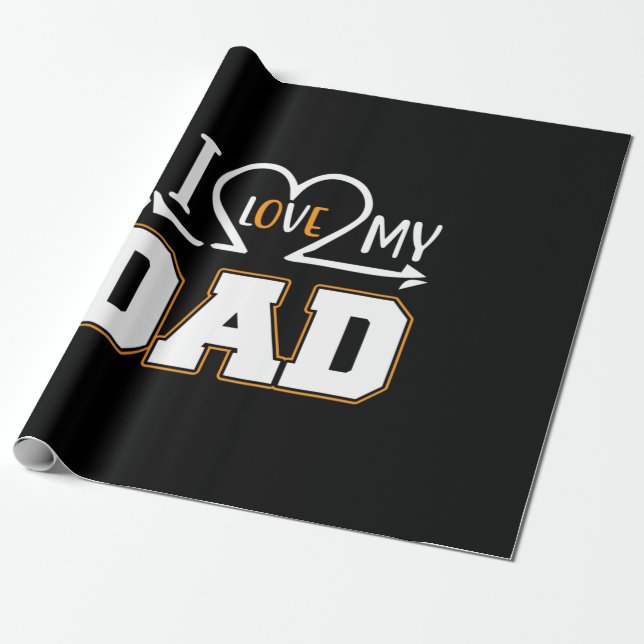 Gifts Pappa | I Kärlek My Far Presentpapper (Utrullad)