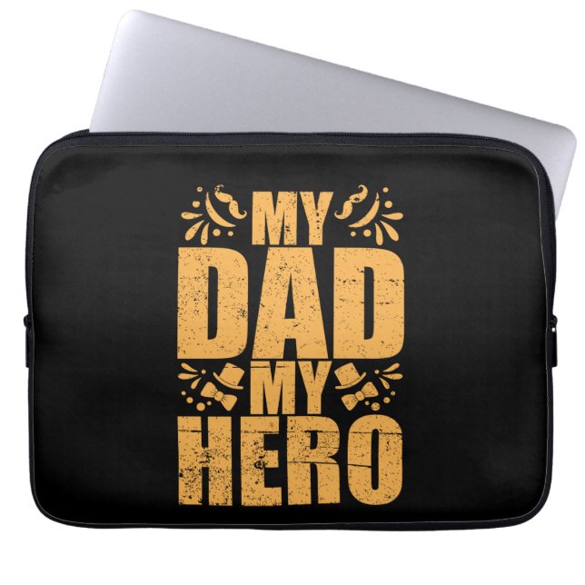 Gifts Pappa | Min Hero Pappa Laptop Fodral (Framsidan)